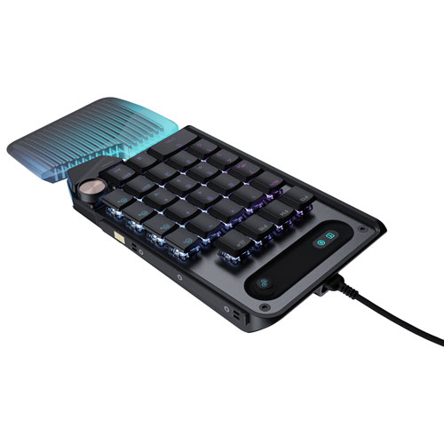Pavé numérique modulaire rétroéclairé avec touches mécaniques à effet Hall Titan Command Series KP7 de Turtle Beach - Noir - Bilingue