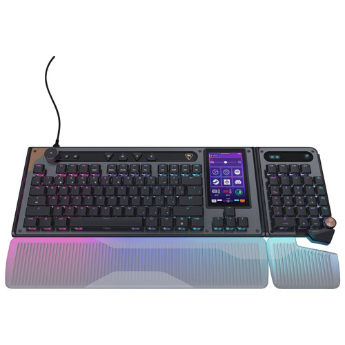 Clavier de jeu rétroéclairé à touches mécaniques Titan sans pavé tactile Command Series KB7 de Turtle Beach - Noir - Bilingue