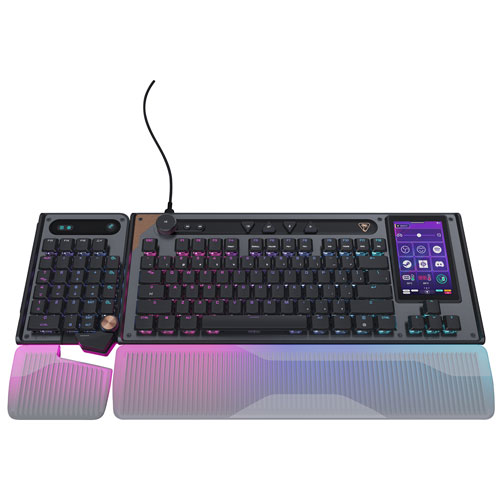 Clavier de jeu rétroéclairé à touches mécaniques Titan sans pavé tactile Command Series KB7 de Turtle Beach - Noir - Bilingue