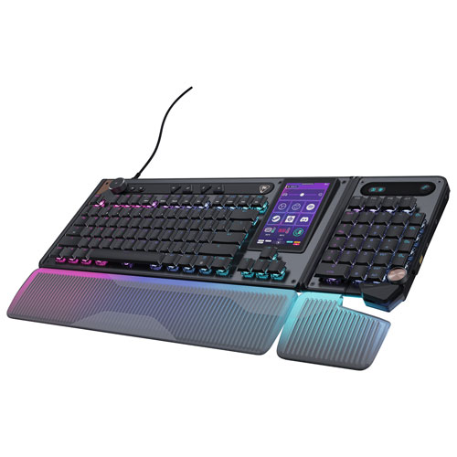 Clavier de jeu rétroéclairé à touches mécaniques Titan sans pavé tactile Command Series KB7 de Turtle Beach - Noir - Bilingue