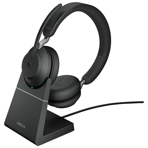 Jabra Evolve2 65 On-Ear Noise Cancelling Bluetooth Headphones (26599-999-989-01) - Black