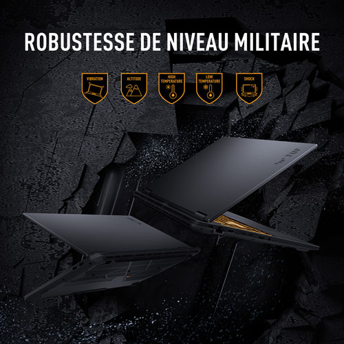 Portable de jeu de 16 po TUF Gaming F16 d'ASUS - Gris Jaeger (Core i7 14650HX d'Intel/RAM 16 Go/SSD 512 Go/GeForce RTX 5070)