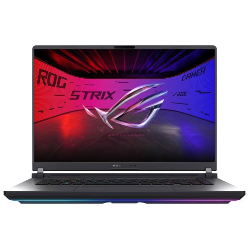 Portable de jeu de 16 po ROG Strix G16 d'ASUS - Gris éclipse (Core Ultra 9 290HX Plus d'Intel/RAM 32 Go/SSD 1 To/GeForce RTX 5070)