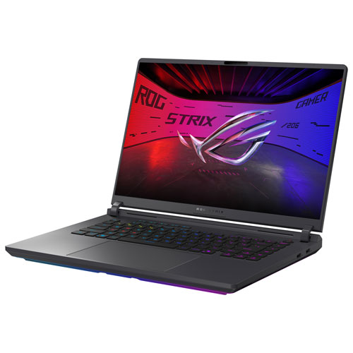 Portable de jeu de 16 po ROG Strix G16 d'ASUS - Gris éclipse (Core Ultra 9 290HX Plus d'Intel/RAM 32 Go/SSD 1 To/GeForce RTX 5070)