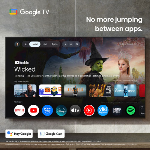 Téléviseur intelligent Google mini-DEL RGB HDR UHD 4K UR9SG de 65 po de Hisense (65UR9SG) - 2026