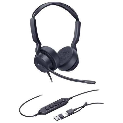Yealink UH42 Noise Cancellation Wired Headset with Microphone - Black