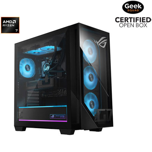 Boîte ouverte - Ordinateur de jeu GM700 d'ASUS (Ryzen 7 8700F d'AMD/RAM 32 Go/SSD 2 To/GeForce RTX 5060 DUAL de NVIDIA/Windows 11)
