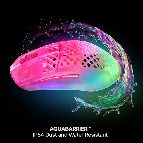 Souris de jeu Bluetooth de 26 000 ppp Aerox 3 de 2e génération de SteelSeries - Magenta