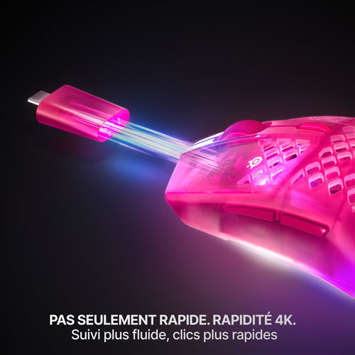 Souris de jeu Bluetooth de 26 000 ppp Aerox 3 de 2e génération de SteelSeries - Magenta