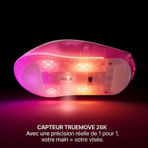 Souris de jeu Bluetooth de 26 000 ppp Aerox 3 de 2e génération de SteelSeries - Magenta