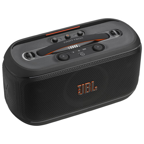 Haut-parleur sans fil Bluetooth à l'épreuve des éclaboussures PartyBox On-The-Go 2 Plus de JBL - Noir