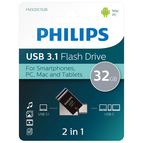 Clé USB 3.1/USB-C de 32 Go de Philips