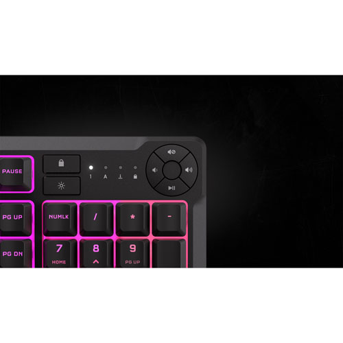 Clavier de jeu pleine grandeur rétroéclairé à membrane linéaire K55 Core de Corsair - Anglais