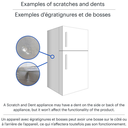 Boîte ouverte - Réfrigérateur à congélateur supérieur 16 pi³ 28 po de Frigidaire (FRTE1622AS) - Acier inoxydable - Endommagé