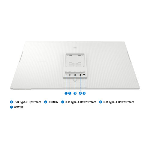 Moniteur intelligent DEL VA UHD 4K 60 Hz de 32 po M8 de Samsung avec temps de réponse de 4 ms gris à gris (LS32FM803UNXZA) - Blanc chaud
