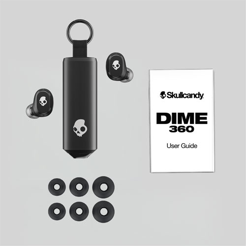 Écouteurs boutons 100 % sans fil à isolation sonore Dime 360 de Skullcandy - Noir