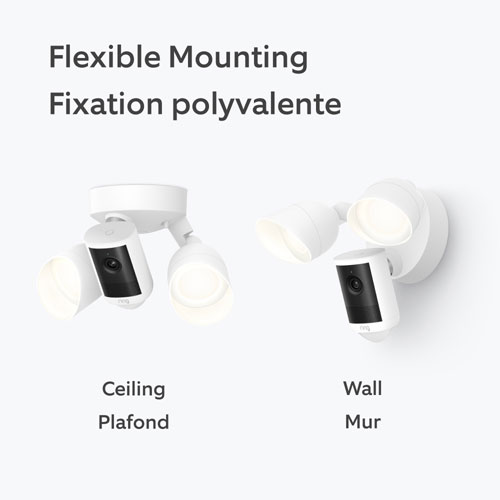 Ring Floodlight Cam (2nd Gen) Wired Wi-Fi 2K Camera - White