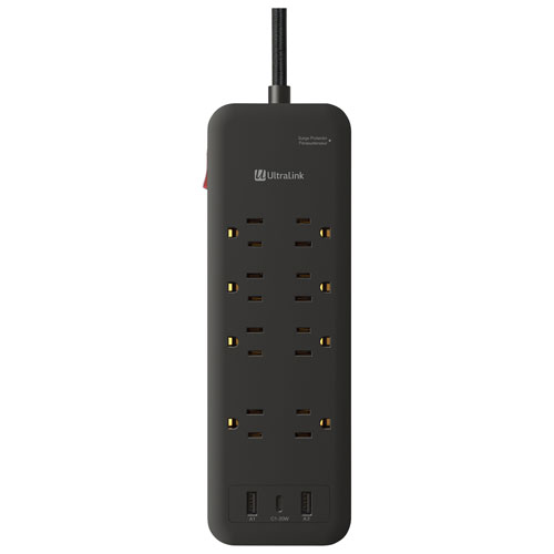 UltraLink 8-Outlet Surge Protector with USB-A/USB-C Ports (ULPSP8B)