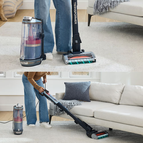 Aspirateur vertical sans sac Shark PowerDetect Transformer PowerTrio pour poils d'animaux, surfaces multiples, tapis et escaliers, avec aspiration de 25 kPa - Chimera