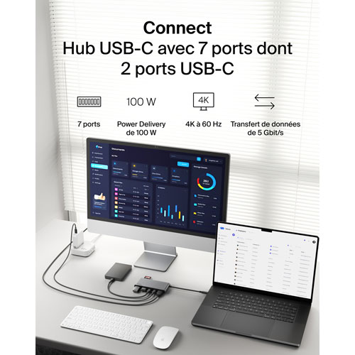 Belkin 7-in-1 Multi-Port 100W PD USB-C Hub (AVC023fqSGY)