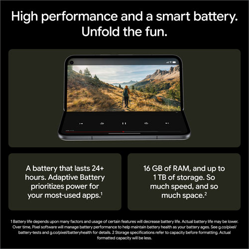 Koodo Google Pixel 11 Pro Fold 256GB - Obsidian - Select Tab Plan
