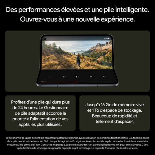 Koodo Google Pixel 11 Pro Fold 256GB - Obsidian - Select Tab Plan