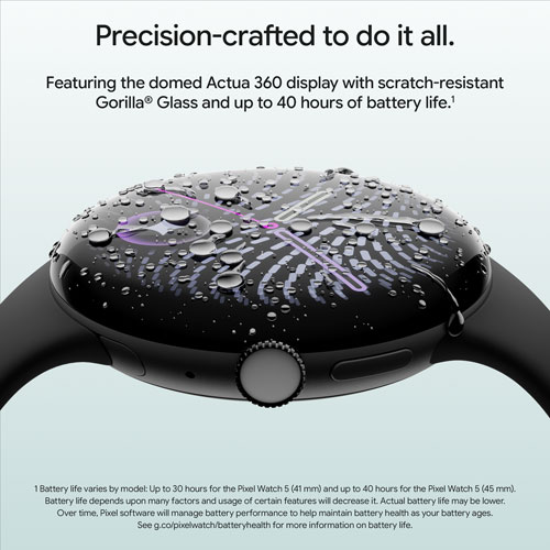 Google Pixel Watch 5 LTE 41mm with Matte Black Aluminum Case