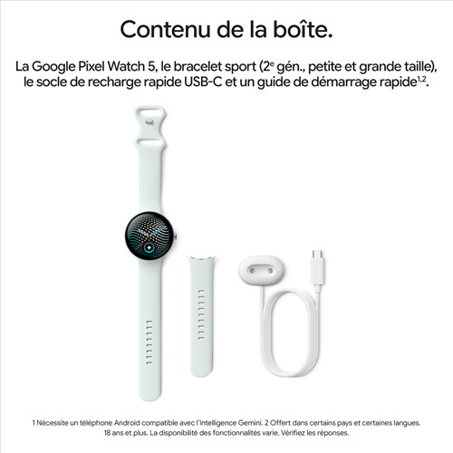 Google Pixel Watch 5 45mm with Matte Black Aluminum Case