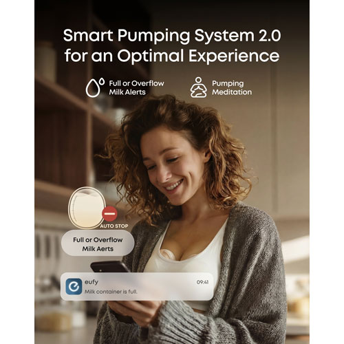 Anker EUFY S2 Pro Wearable Single Electric Breast Pump with Heated Massage