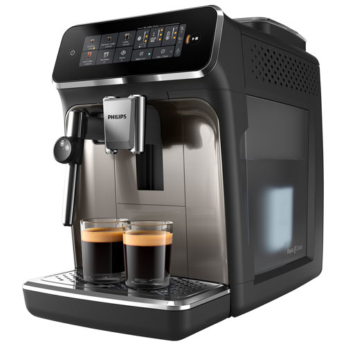 Philips 3326 Fully Automatic Espresso Machine with LatteGo Milk Frother - Black