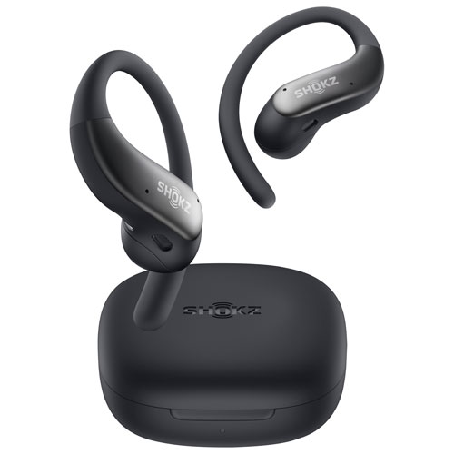 Shokz OpenFit Air 2 On-Ear True Wireless Earbuds - 8 Hour Playtime, Water Resistant, Ideal for Sports, with Built-in Mic, Black