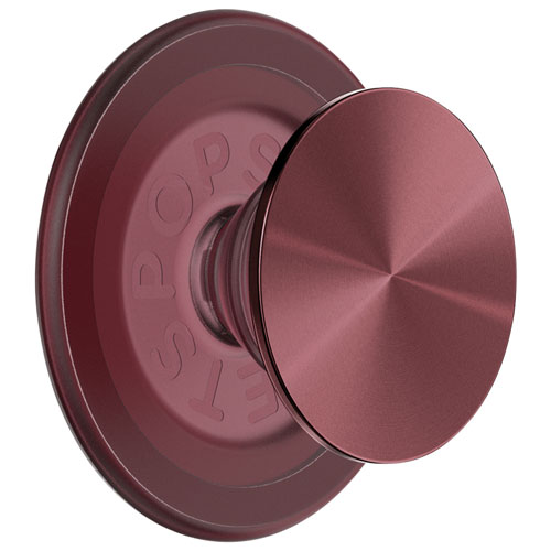 Poignée et support extensibles magnétiques universels PopGrip de PopSockets pour cellulaire - Oxblood