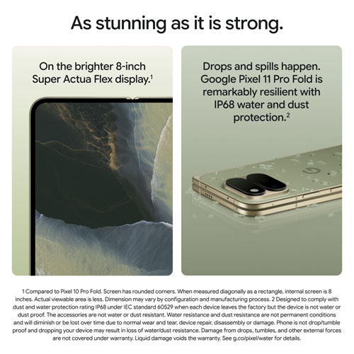 Rogers Google Pixel 11 Pro Fold 1TB - Obsidian - Monthly Financing