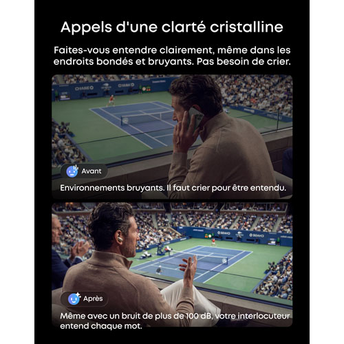 Écouteurs intraauriculaires entièrement sans fil à réduction du bruit Soundcore by Anker Liberty 5 Pro Max TWS – Autonomie de 12 h, résistants à l’eau, micro intégré – Or titane