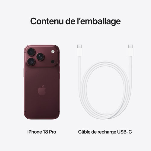 Apple iPhone 18 Pro 1 To avec TELUS – Bourgogne – Financement mensuel