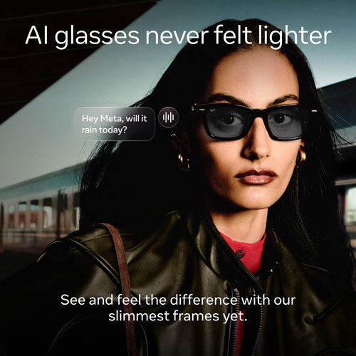 Ray-Ban | Burbank Glasses with AI, Audio - Matte Black/Silver, Clear - Standard