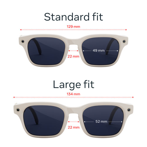 Meta Adventurer AI Glasses with AI, Photo, Video, Audio & Messaging - Linen/Transitions Sapphire - Standard