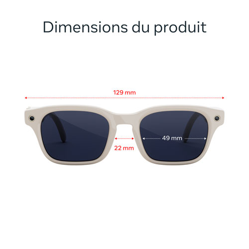 Meta Adventurer AI Glasses with AI, Photo, Video, Audio & Messaging - Linen/Transitions Sapphire - Standard