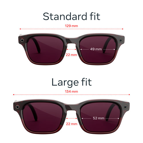 Meta Adventurer AI Glasses with AI, Photo, Video, Audio & Messaging - Merlot/Transitions Ruby - Standard