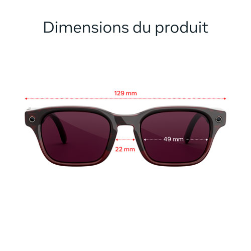 Meta Adventurer AI Glasses with AI, Photo, Video, Audio & Messaging - Merlot/Transitions Ruby - Standard