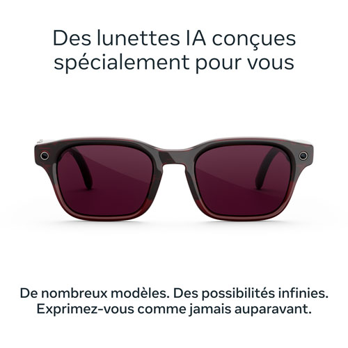 Meta Adventurer AI Glasses with AI, Photo, Video, Audio & Messaging - Merlot/Transitions Ruby - Standard