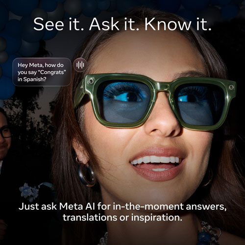 Meta Adventurer AI Glasses with AI, Photo, Video, Audio & Messaging - Merlot/Transitions Ruby - Standard