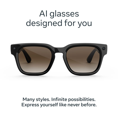 Meta Fury Glasses with AI, Photo, Video, Audio & Messaging - Classic Black/Brown Gradient