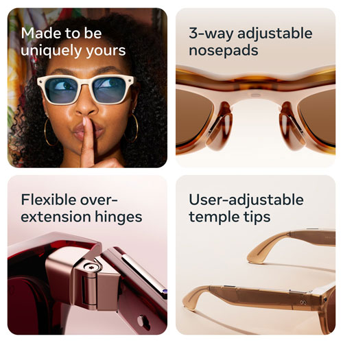 Meta Capri AI Glasses with AI, Photo, Video, Audio & Messaging - Classic Black/Grey