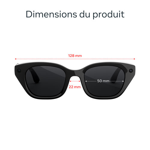 Meta Capri AI Glasses with AI, Photo, Video, Audio & Messaging - Classic Black/Grey