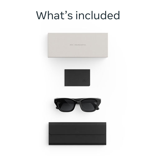 Meta Capri AI Glasses with AI, Photo, Video, Audio & Messaging - Classic Black/Grey