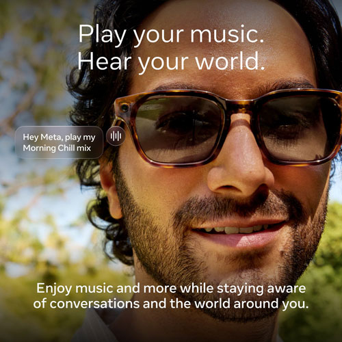 Meta Capri AI Glasses with AI, Photo, Video, Audio & Messaging - Classic Black/Grey