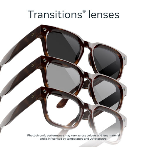 Meta Fury Glasses with AI, Photo, Video, Audio & Messaging - Mahogany/Grey to Clear Transitions