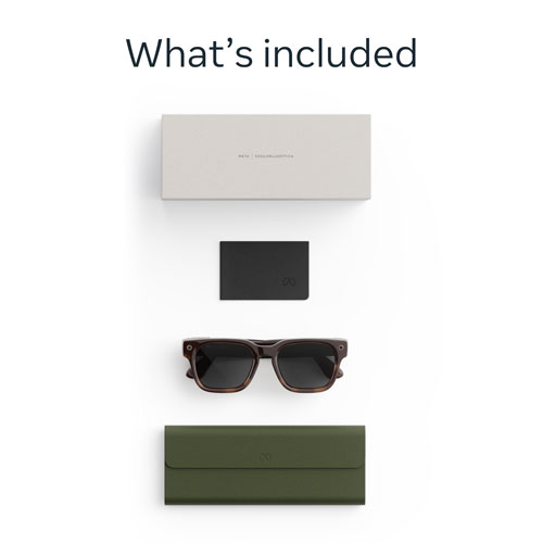 Meta Fury Glasses with AI, Photo, Video, Audio & Messaging - Mahogany/Grey to Clear Transitions