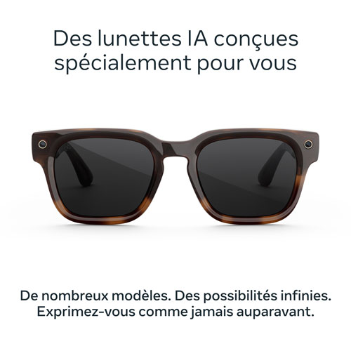 Meta Fury Glasses with AI, Photo, Video, Audio & Messaging - Mahogany/Grey to Clear Transitions